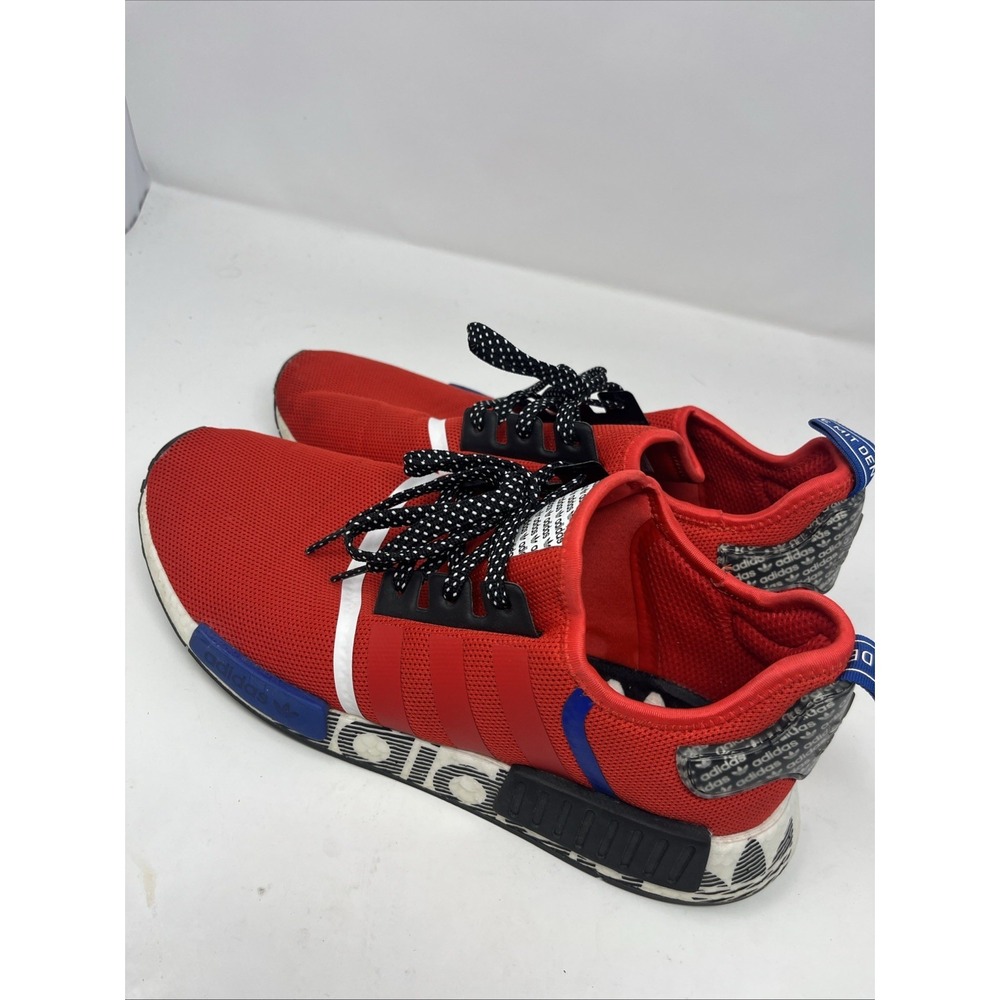 Adidas Boost NMD R1 Sneaker Men's Size 12 Active Red White Blue FV5214